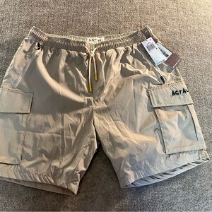 AGTawh Men's Beige Cargo Shorts